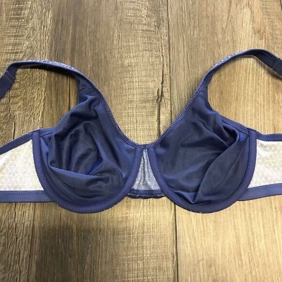 Avenue Body Womens Underwire Bra Blue Geometric Pattern Size 38C - Picture 5 of 9